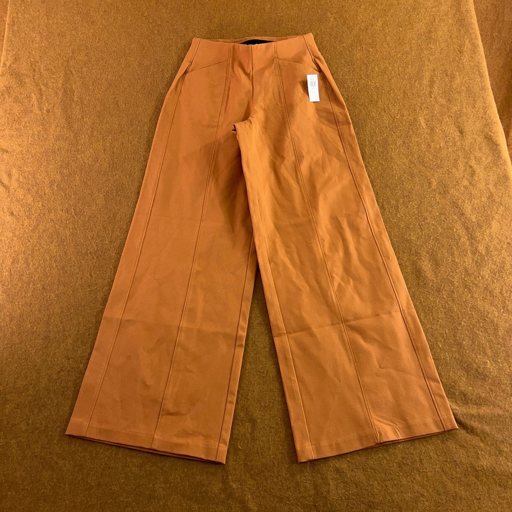 Old Navy Womens XS Orange High-Rise Pixie Wide Leg Comfort Waistband Pants NWT